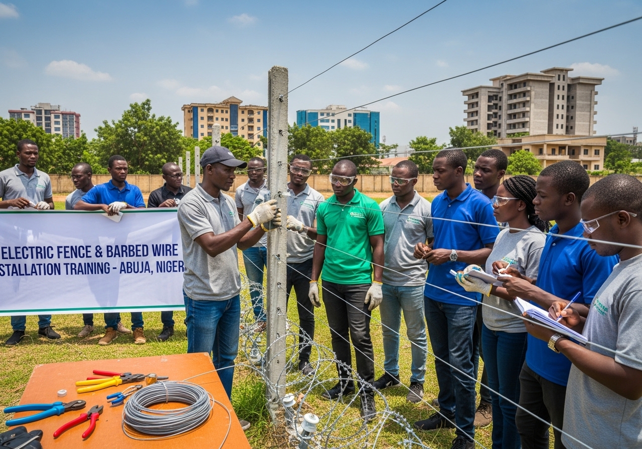 Electric Fence & Barbed wire Installation training in Abuja Nigeria
