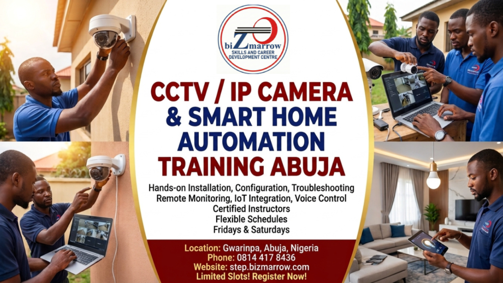 Smart Home Automation AND CCTV / IP Camera Training in Abuja Nigeria